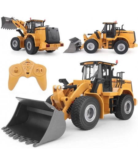 Remote Control Front Loader 9 Channel Bulldozer Toy RC Construction Vehicles Truck 2.4Ghz Remote Control Bulldozer 4WD Shovel...