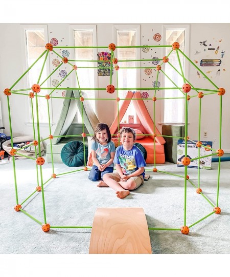 Kids-Fort-Building-Kit-130 Pieces-Creative Fort Toy for 5 6 7 8 Years Old Boy & Girls-STEM Building Toys DIY Castles Tunnels ...