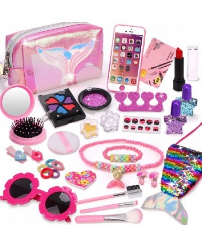 Kids Makeup Kit for Girls Pretend Play Makeup Toys for Girls 3 4 5 6 7 8 Years Old Princess Girl Easter Gift Toys Toddler Cos...