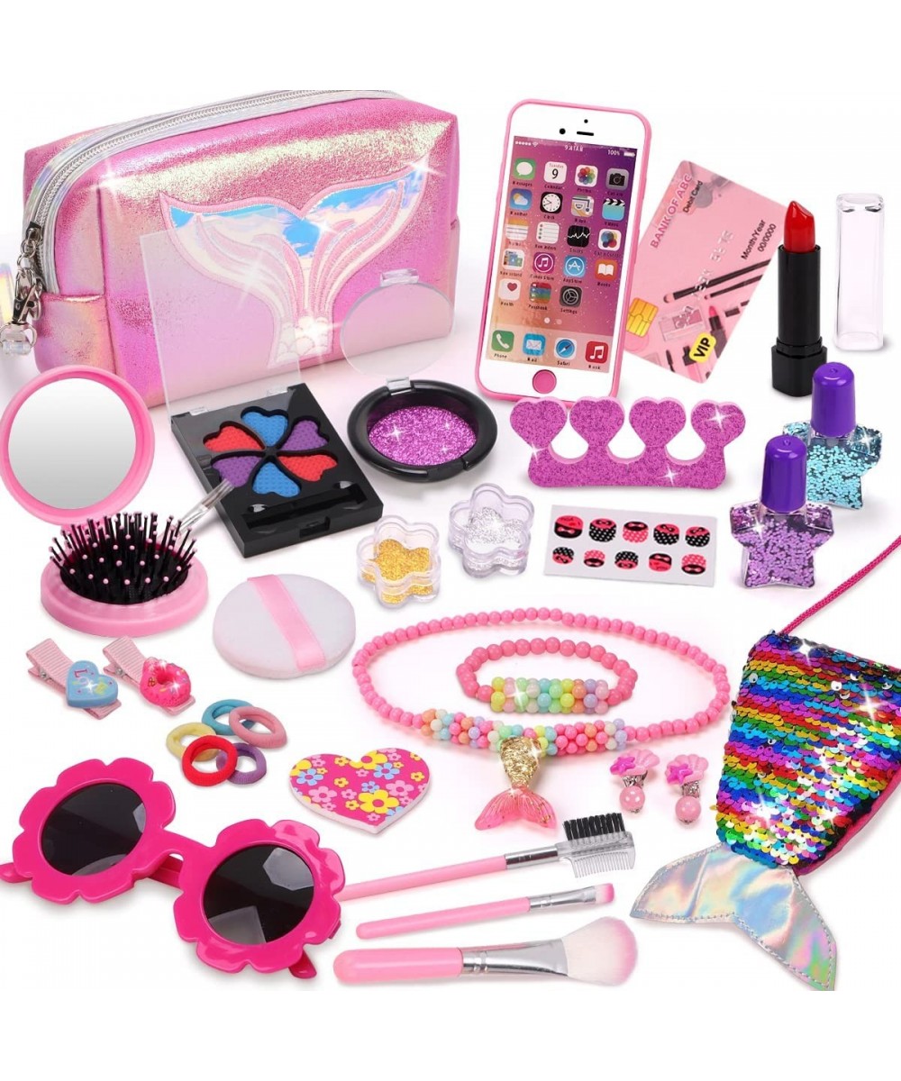 Kids Makeup Kit for Girls Pretend Play Makeup Toys for Girls 3 4 5 6 7 8 Years Old Princess Girl Easter Gift Toys Toddler Cos...