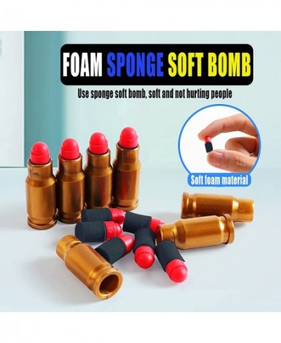 100 Pieces Toy Soft Bullets Toy Gun EVA Foam Bullet Does Not Hurt People Sponge Plastic Ammo Refills Compatible Toy Pistol fo...