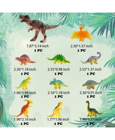 46 PCS Dinosaur Toy Model Trees Set Dinosaur Cake Toppers Dinosaur Figures Cake Decoration for Boy Girl Birthday Baby Shower ...