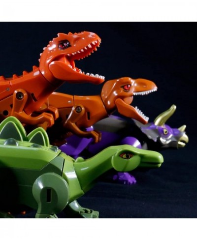 4PCS Camp Cretaceous Dinosaurs Toys Dinosaur Toys( T Rex/Triceratops/Stegosaurus/Giganotosaurus) are Openable Mouthand and Ma...