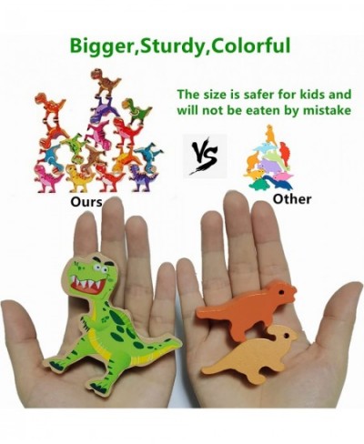 Wooden Stacking Dinosaur Toys for Kids 3-5 Wooden Montessori Toys for Boys Girls 2 3 4 Year Old Dinosaur Toys Christmas and B...