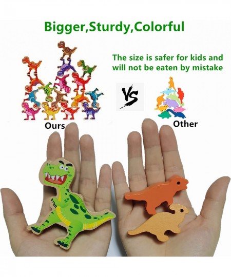 Wooden Stacking Dinosaur Toys for Kids 3-5 Wooden Montessori Toys for Boys Girls 2 3 4 Year Old Dinosaur Toys Christmas and B...