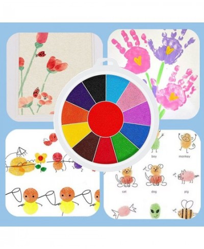 Finger Paint Kit 12 Colors Washable Funny Finger Painting Kit whit Book DIY Crafts Painting Colorful and Easy Clean Up (12 Co...