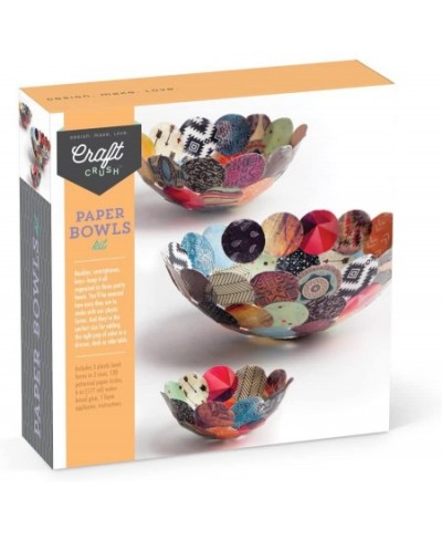 Paper Bowls Kit – Craft Kit Makes 3 DIY Different-Sized Decorative Bowls $34.57 - Craft Kits