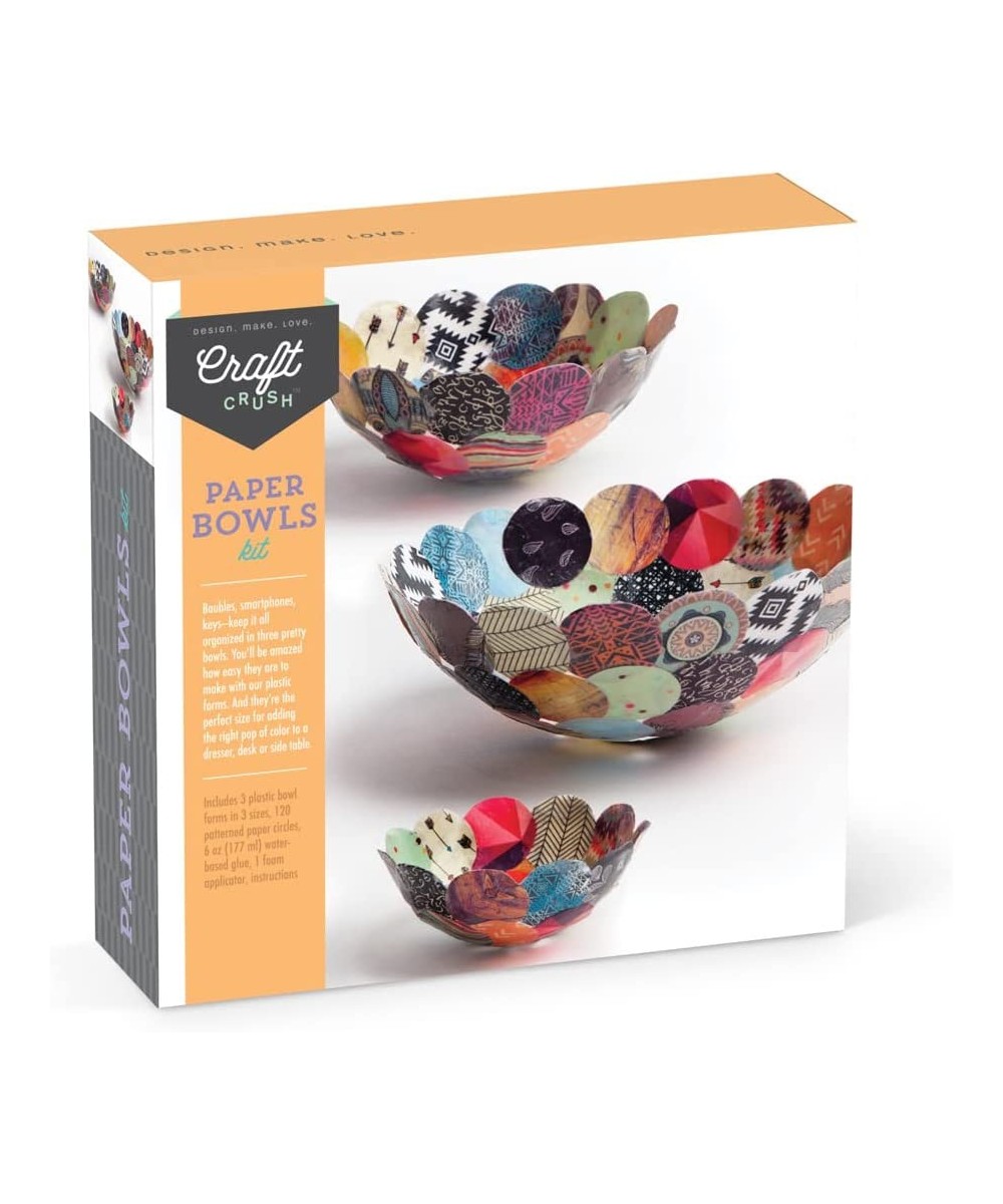 Paper Bowls Kit – Craft Kit Makes 3 DIY Different-Sized Decorative Bowls $34.57 - Craft Kits