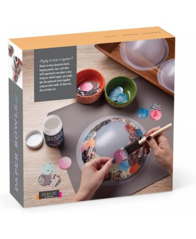 Paper Bowls Kit – Craft Kit Makes 3 DIY Different-Sized Decorative Bowls $34.57 - Craft Kits