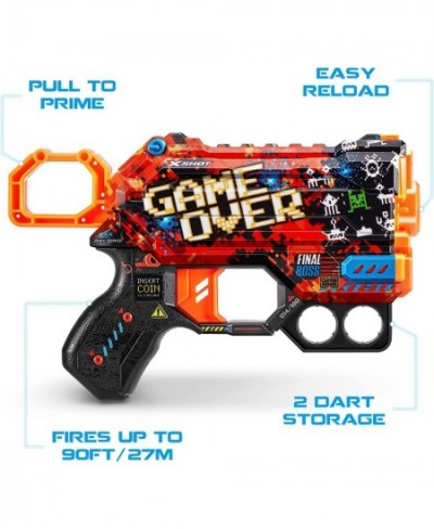 Skins Menace - Camo & Game Over (4 Pack + 24 Darts) by ZURU Easy Reload Air Pocket Dart Technology Toy Foam Dart Blaster for ...