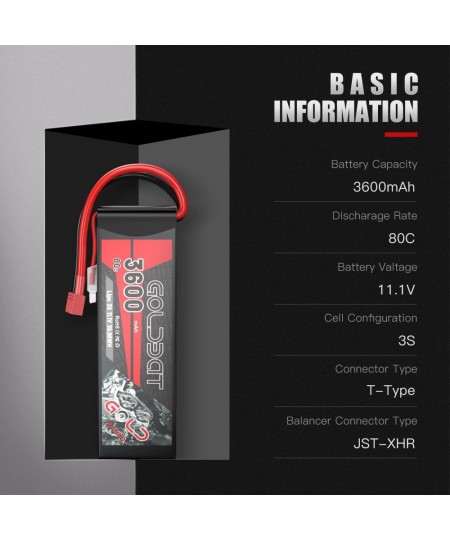 3S 11.1V 3000mAh 30C LiPo Battery with Deans Connector for Car Truck Buggy (2 Pack) $71.39 - Hobby Remote & App Controlled Ve...