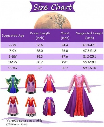 Kids Girls Sanderson Witch Costume Size 7 Sarah Mary Sisters Outfits Halloween Dress Up 6-7Y $45.71 - Kids' Costumes