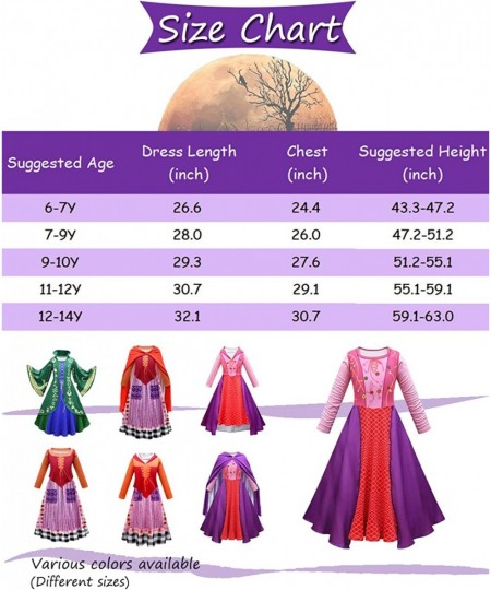 Kids Girls Sanderson Witch Costume Size 7 Sarah Mary Sisters Outfits Halloween Dress Up 6-7Y $45.71 - Kids' Costumes