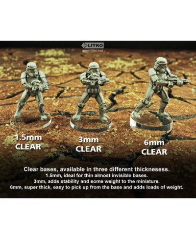 SW: Legion 50mm Circular Notched Bases 1.5mm Clear (5) $29.16 - Game Accessories