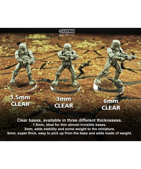 SW: Legion 50mm Circular Notched Bases 1.5mm Clear (5) $29.16 - Game Accessories