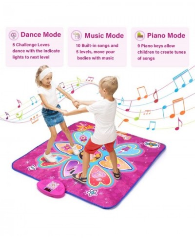 Dance Mat Music Mats for Girls Dance Recital Gifts for Kids 3 4 5 6 7 8 9 Years Old with LED Lights Electronic Scoring 10 Lev...