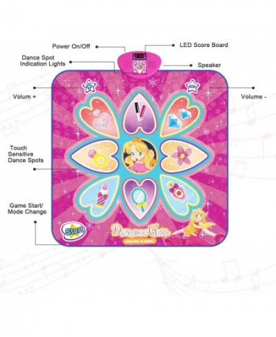 Dance Mat Music Mats for Girls Dance Recital Gifts for Kids 3 4 5 6 7 8 9 Years Old with LED Lights Electronic Scoring 10 Lev...