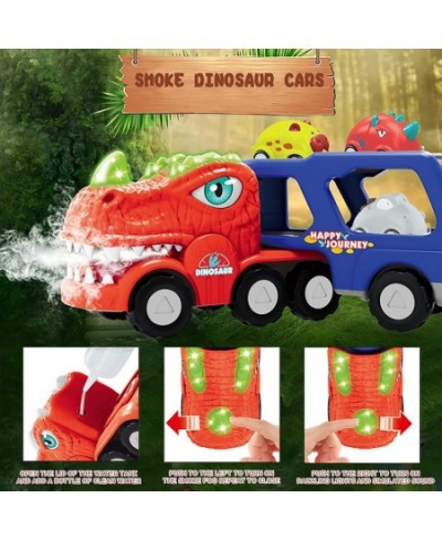 Toddler Car Toy for 2 3 4 5 Years Old Boys Girls | Dinosaur Transport Carrier Truck with 8 Pack Small Pull Back Dino Car | Fr...