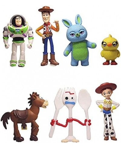 Set of 7 Mini Figurines for Birthday Cake Topping Cute Set of Cake Topper Includes Woody Jessie Rex Buzz Lightyear and More $...