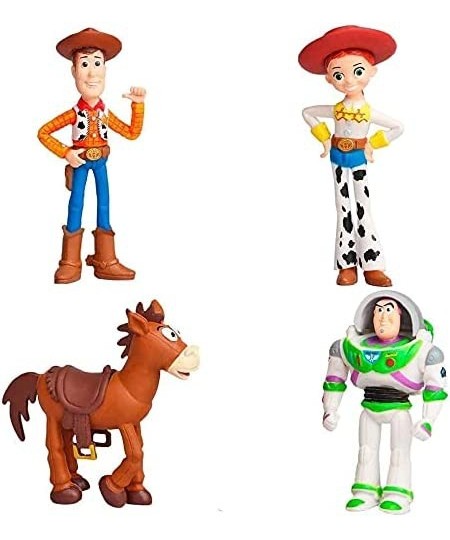 Set of 7 Mini Figurines for Birthday Cake Topping Cute Set of Cake Topper Includes Woody Jessie Rex Buzz Lightyear and More $...