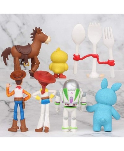 Set of 7 Mini Figurines for Birthday Cake Topping Cute Set of Cake Topper Includes Woody Jessie Rex Buzz Lightyear and More $...