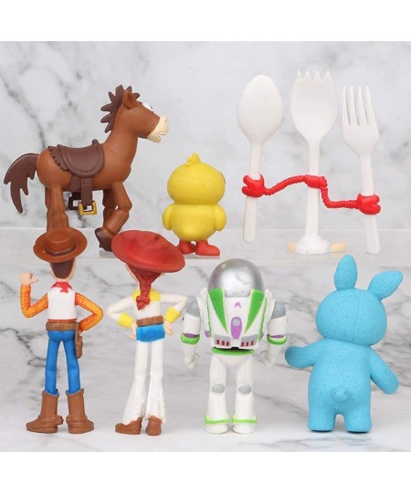 Set of 7 Mini Figurines for Birthday Cake Topping Cute Set of Cake Topper Includes Woody Jessie Rex Buzz Lightyear and More $...