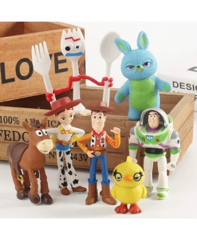 Set of 7 Mini Figurines for Birthday Cake Topping Cute Set of Cake Topper Includes Woody Jessie Rex Buzz Lightyear and More $...