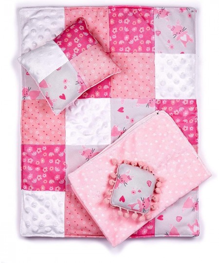 Quilt - 4 Piece 18 inch Doll Bedding Set - Fits Doll and Other 18 inch Dolls (Dolls not Included) $44.07 - Doll Accessories