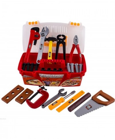 WolVolk 26-Piece Tool Box Set with Removable Tool Tray - Great Gift Toy for Boys $52.71 - Toy Construction Tools