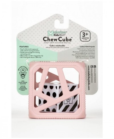 Chew Cube Baby Chew Toy Baby Toy Rattle Teether New-Born Toy - Heals Aching Gums Four-Way Sensory Stimulation Easy Grip BPA F...