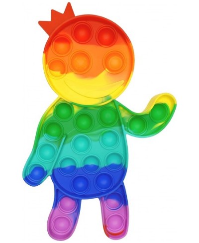 Rainbow Friends (Blue) 8" Inch Tall Push Bubble it Pop Fidget Toy Children Anxiety Stress Reliever Toy Car Travel Kids and Fi...