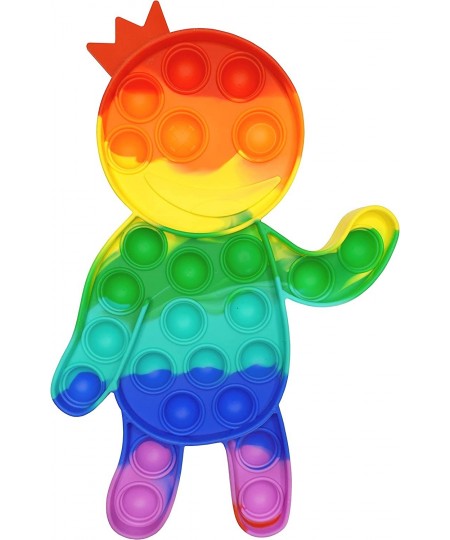 Rainbow Friends (Blue) 8" Inch Tall Push Bubble it Pop Fidget Toy Children Anxiety Stress Reliever Toy Car Travel Kids and Fi...