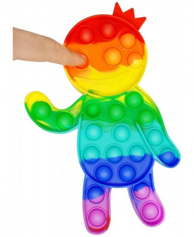 Rainbow Friends (Blue) 8" Inch Tall Push Bubble it Pop Fidget Toy Children Anxiety Stress Reliever Toy Car Travel Kids and Fi...