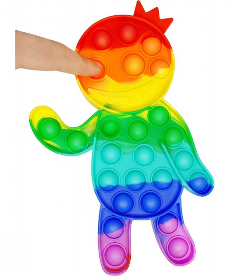 Rainbow Friends (Blue) 8" Inch Tall Push Bubble it Pop Fidget Toy Children Anxiety Stress Reliever Toy Car Travel Kids and Fi...