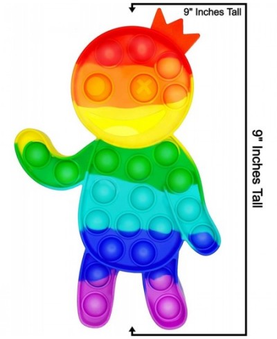 Rainbow Friends (Blue) 8" Inch Tall Push Bubble it Pop Fidget Toy Children Anxiety Stress Reliever Toy Car Travel Kids and Fi...