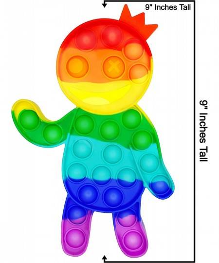 Rainbow Friends (Blue) 8" Inch Tall Push Bubble it Pop Fidget Toy Children Anxiety Stress Reliever Toy Car Travel Kids and Fi...