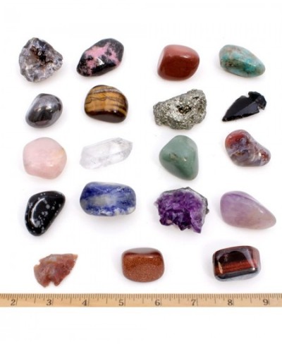 Rock and Mineral Educational Collection & Deluxe Collection Box -18 Pieces with Description Sheet and Educational Information...