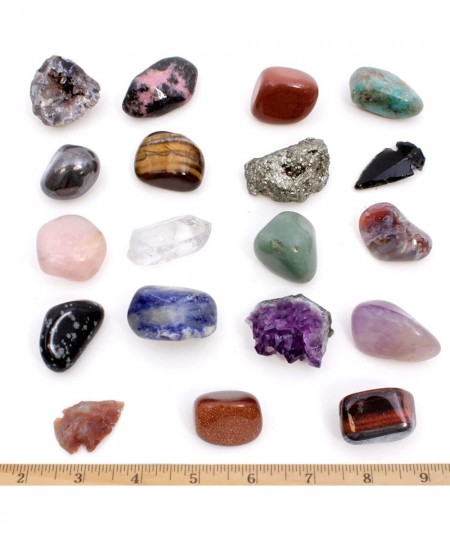 Rock and Mineral Educational Collection & Deluxe Collection Box -18 Pieces with Description Sheet and Educational Information...