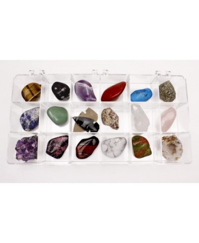 Rock and Mineral Educational Collection & Deluxe Collection Box -18 Pieces with Description Sheet and Educational Information...