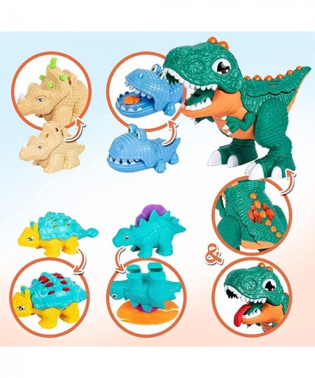 Dinosaur Play Dough Sets for Toddlers Play Dough Tool Kit for Kids 36 Pcs Play Dough Accessories Dinosaur Playset Toys for Ki...