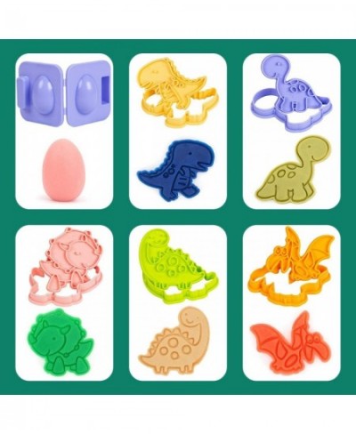 Dinosaur Play Dough Sets for Toddlers Play Dough Tool Kit for Kids 36 Pcs Play Dough Accessories Dinosaur Playset Toys for Ki...