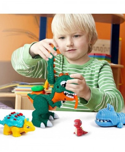 Dinosaur Play Dough Sets for Toddlers Play Dough Tool Kit for Kids 36 Pcs Play Dough Accessories Dinosaur Playset Toys for Ki...