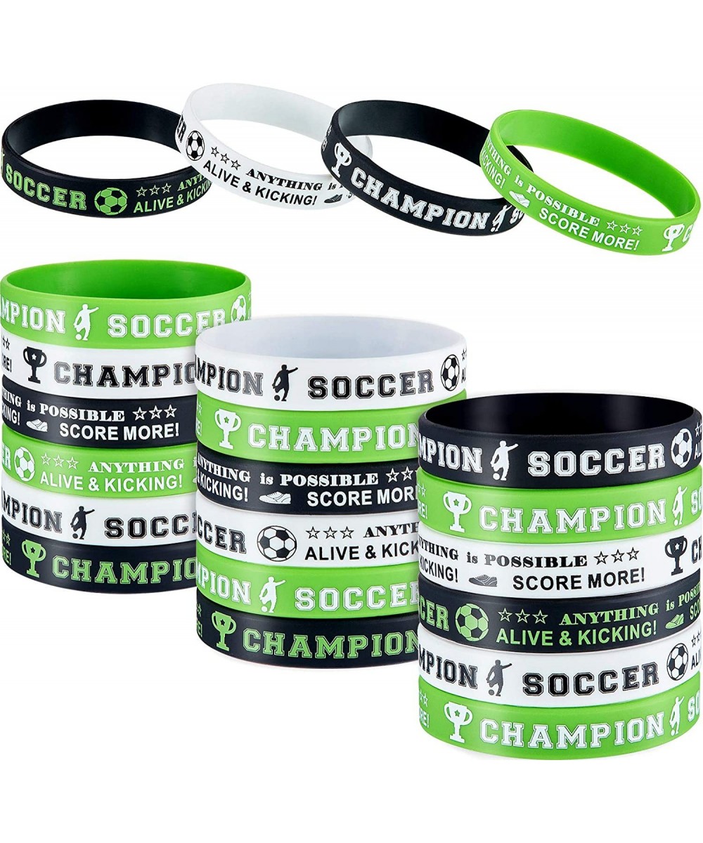 Soccer Silicone Wristbands Soccer Theme Rubber Wristbands Soccer Bracelet Wristbands for Soccer Themed Birthday School Gifts ...