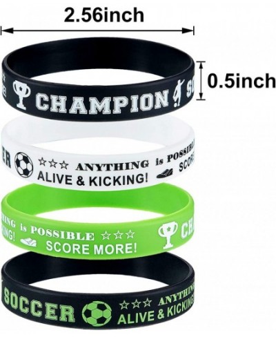 Soccer Silicone Wristbands Soccer Theme Rubber Wristbands Soccer Bracelet Wristbands for Soccer Themed Birthday School Gifts ...