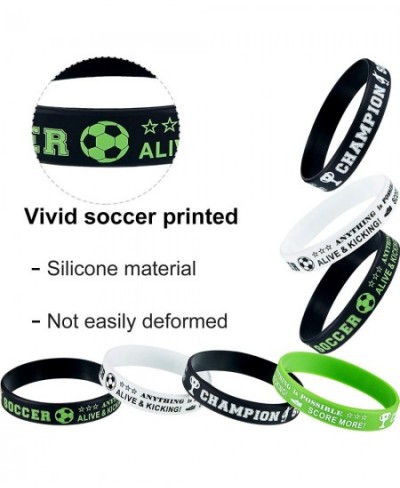 Soccer Silicone Wristbands Soccer Theme Rubber Wristbands Soccer Bracelet Wristbands for Soccer Themed Birthday School Gifts ...