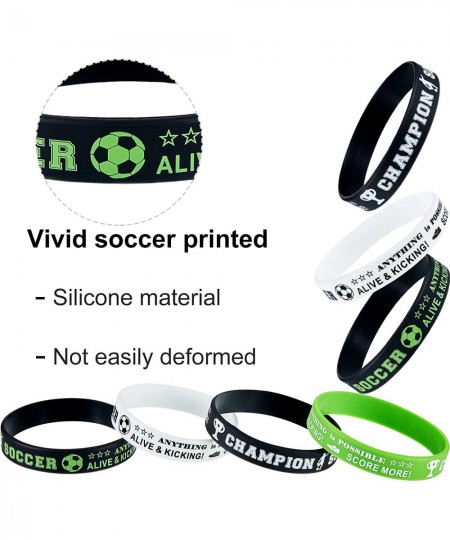 Soccer Silicone Wristbands Soccer Theme Rubber Wristbands Soccer Bracelet Wristbands for Soccer Themed Birthday School Gifts ...