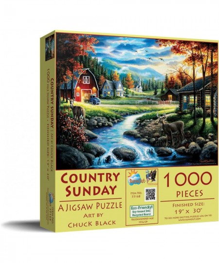 Country Sunday 1000 Piece Jigsaw Puzzle by SunsOut $34.83 - Jigsaw Puzzles