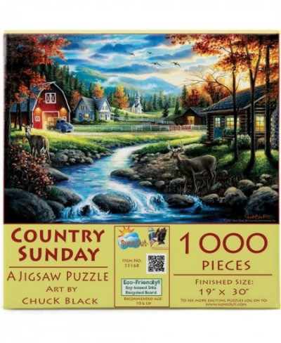 Country Sunday 1000 Piece Jigsaw Puzzle by SunsOut $34.83 - Jigsaw Puzzles