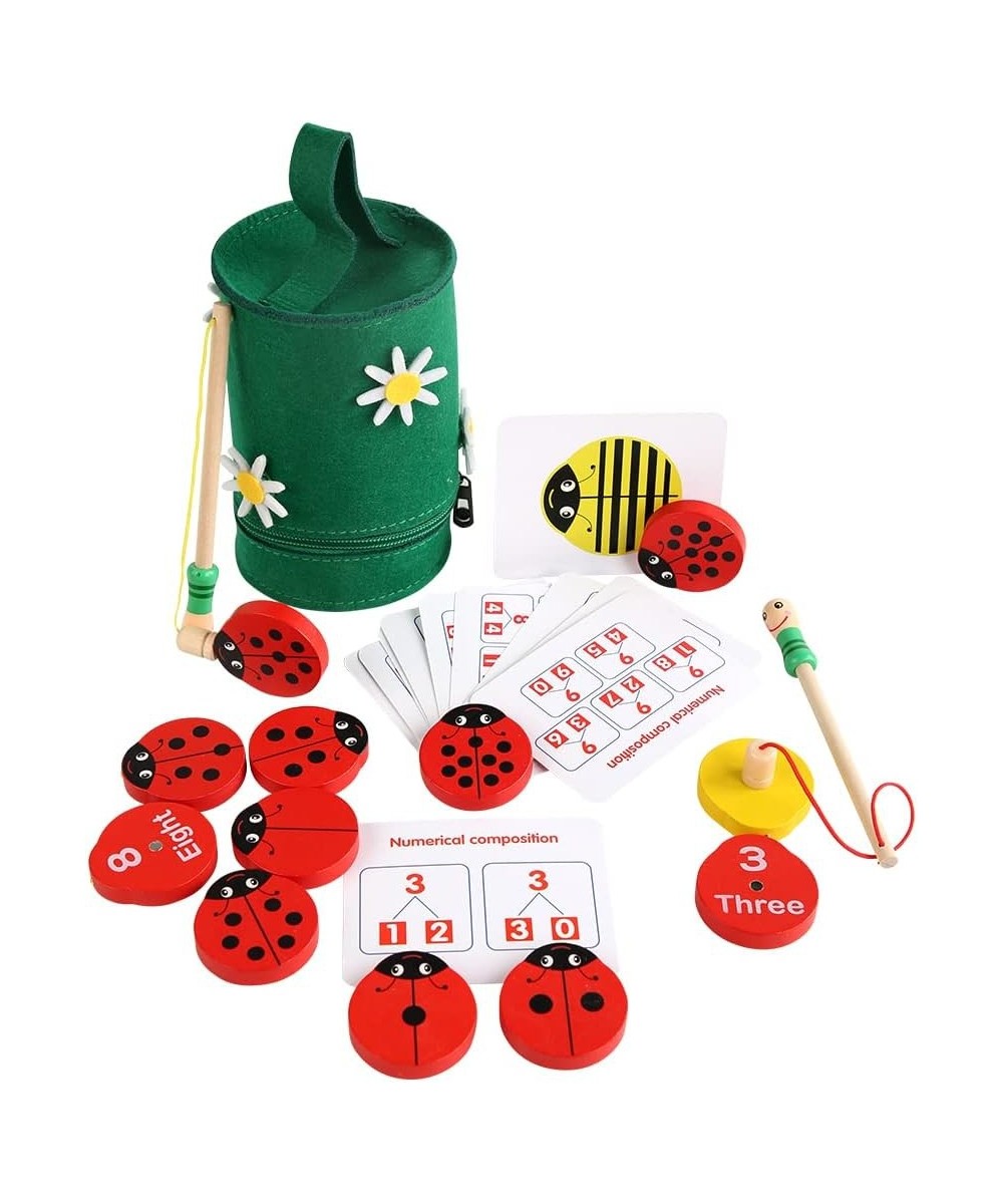 WODI Wooden Counting Ladybugs 0-10 Alphabets & Numbers Sorting Montessori Educational Toys for Toddlers Girls&Boys 3+ Learnin...