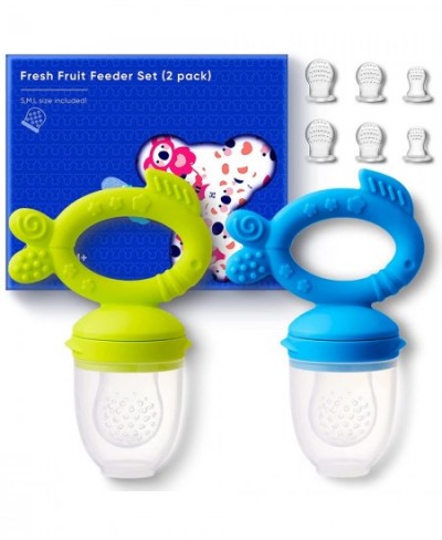 KoalaZoom Baby Fruit Feeder Pacifier Fresh Food Feeder (2 Count) Silicone Fruit Teether for Babies Infant Fruit Teething Toy ...